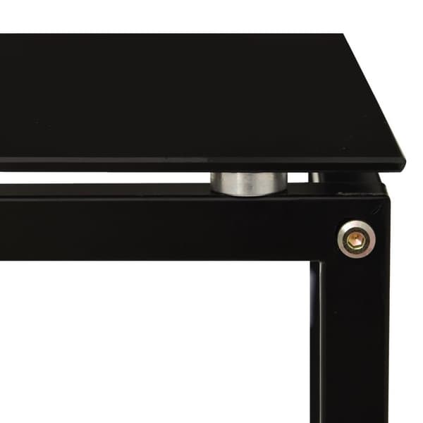 vidaXL sidebord 40x40x60 cm hærdet glas sort