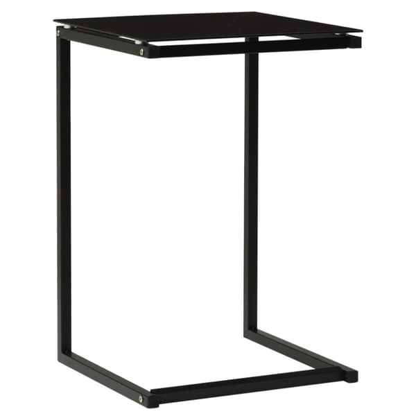 vidaXL sidebord 40x40x60 cm hærdet glas sort