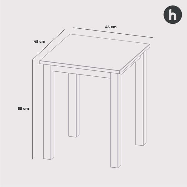 Sideboard/Natbord "Vesa" (Black Coffee), 45x45x55 cm