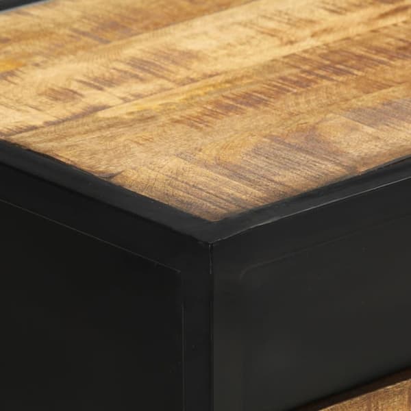 vidaXL Avlastningsbord 110x35x75 cm grovt mangoträ