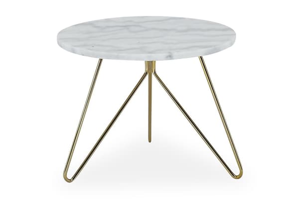 Ponza Sidebord 45 cm Rundt Marmor