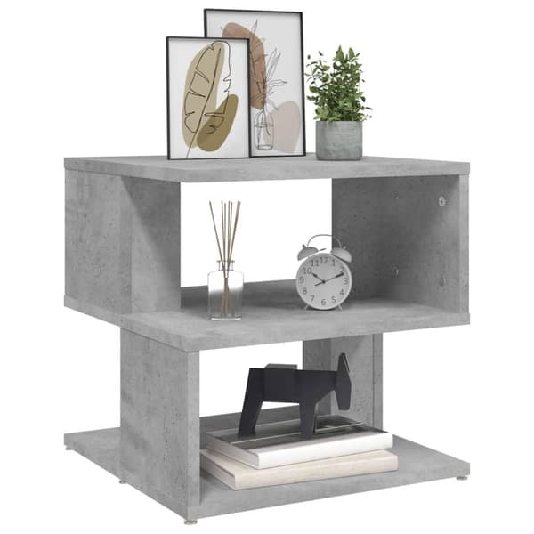 vidaXL Sidebord betonggrå 40x40x40 cm konstruert tre