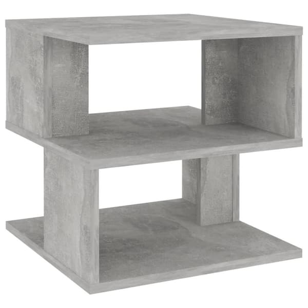 vidaXL Sidebord betonggrå 40x40x40 cm konstruert tre
