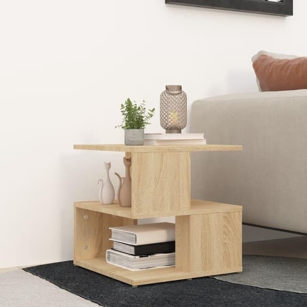vidaXL sidebord 40x40x40 cm konstrueret træ sonoma-eg