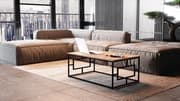Nancy's Collins Coffee Table - Moderni - Ruskea - Valmistettu puu - 100 cm x 60 cm x 40 cm