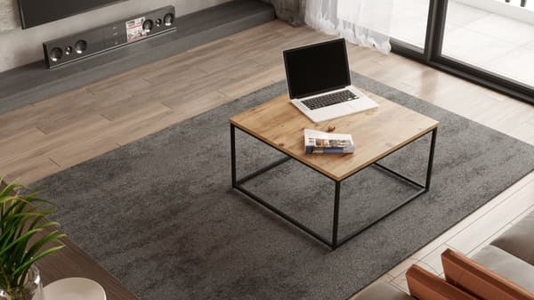 Nancy's Conk Point Coffee Table - Moderni - Ruskea - Valmistettu puu - 72 cm x 72 cm x 40 cm