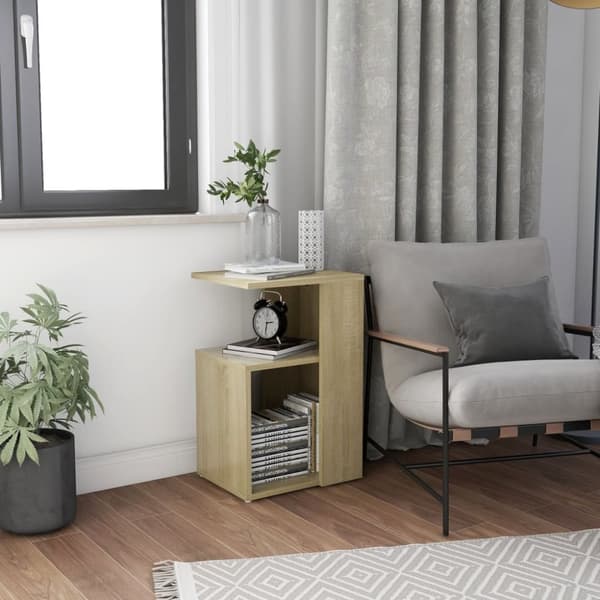 vidaXL sidebord 36x30x56 cm konstrueret træ sonoma eg