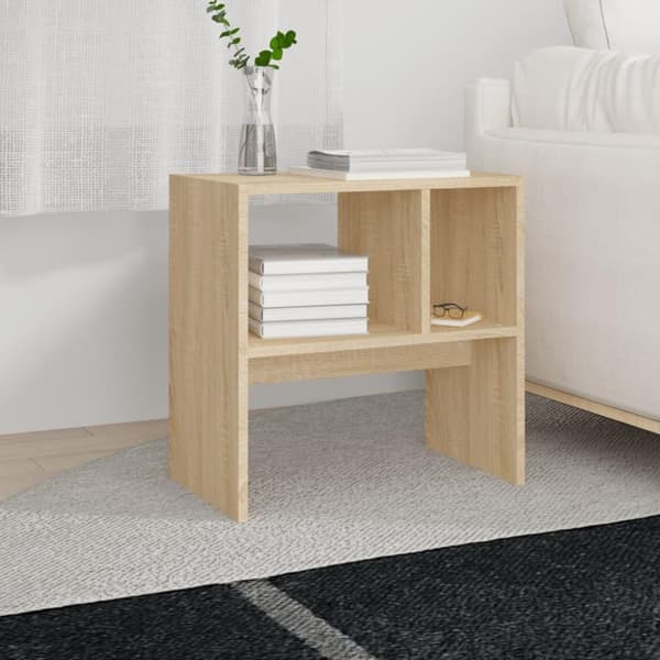 vidaXL Sivupöytä Sonoma-tammi 50x30x50 cm tekninen puu