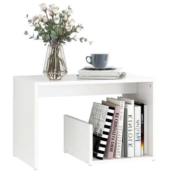 vidaXL Sidobord vit 59x36x38 cm spånskiva