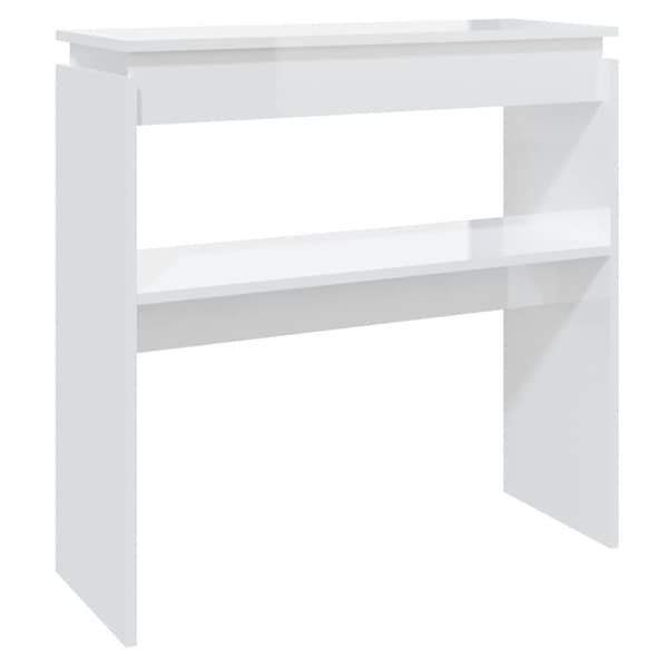 vidaXL konsolbord 80x30x80 cm konstrueret træ hvid højglans
