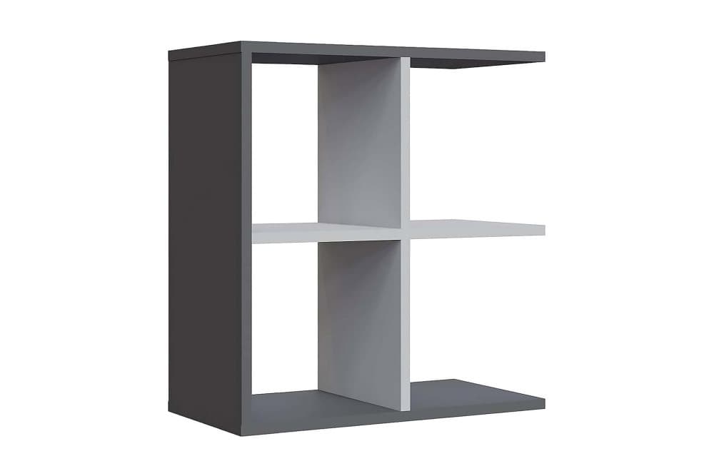 DEERCROFT Sidobord 60 cm Vit/Antracit/Svart