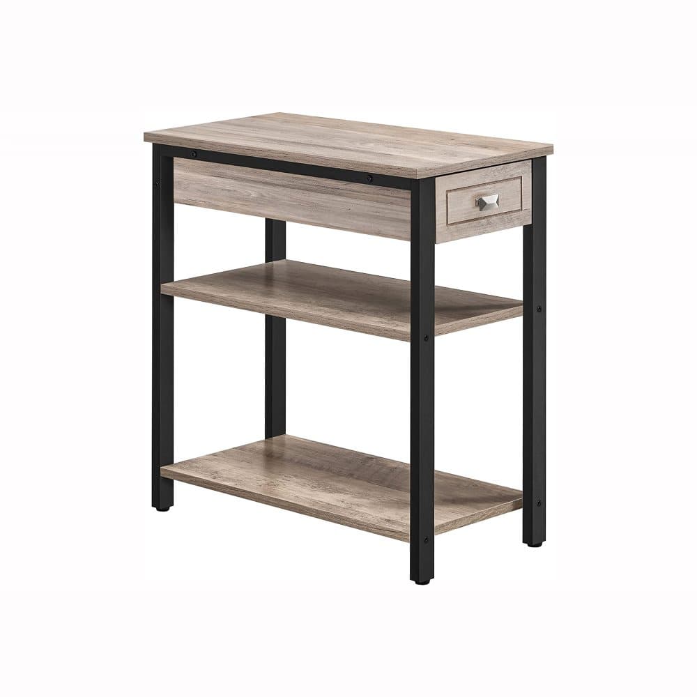 Segenns Vega sidobord - sängbord - industri - greige-svart
