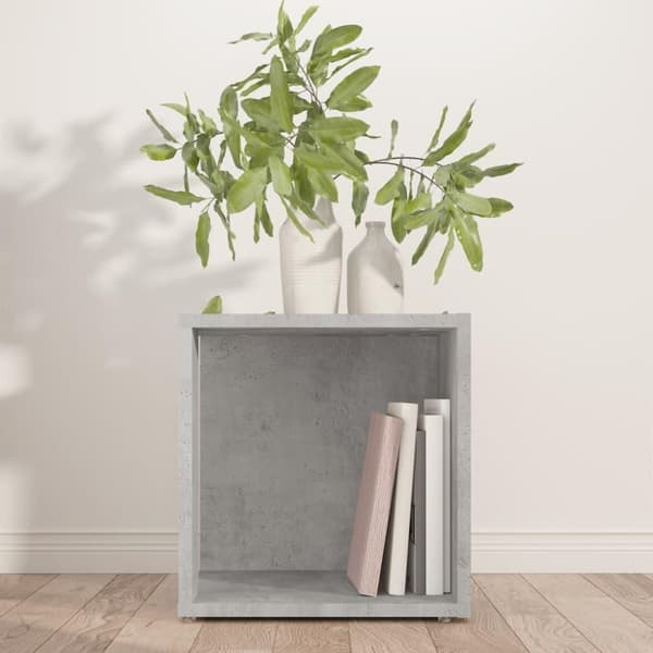 vidaXL Sidobord betonggrå 33x33x34,5 cm konstruerat trä