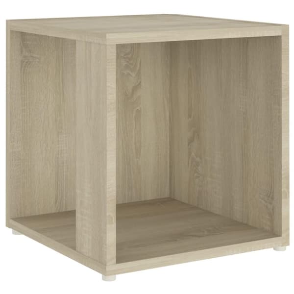 vidaXL Sivupöytä Sonoma tammi 33x33x34,5 cm tekninen puu