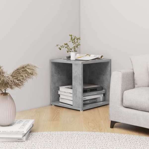 vidaXL sidebord 33x33x34,5 cm spånplade betongrå