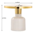 Miniatyrbild 3 av 5: Sidobord runt Ø 45 h 45 cm dekorativt bordslampa
