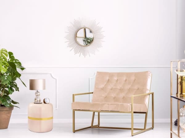 Dekotiskt bordssidobord runt lampbord Softy Beverley Table-rosa