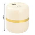 Miniatyrbild 3 av 5: Ø 34 h 36 cm lampbord Softy Beverley Table Metal and Emamel – Vit