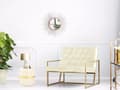 Miniatyrbild 2 av 5: Ø 34 h 36 cm lampbord Softy Beverley Table Metal and Emamel – Vit
