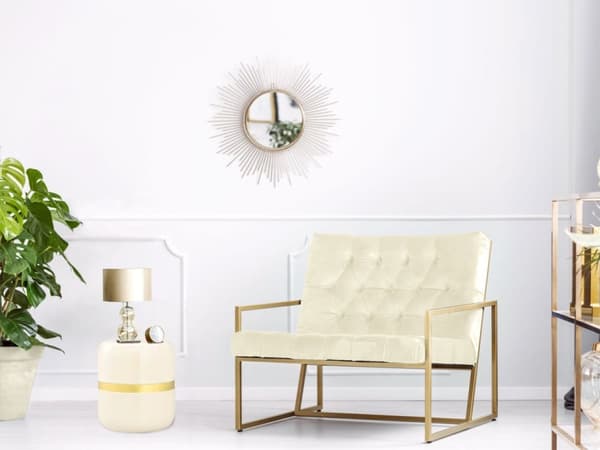 Ø 34 h 36 cm lampbord Softy Beverley Table Metal and Emamel – Vit
