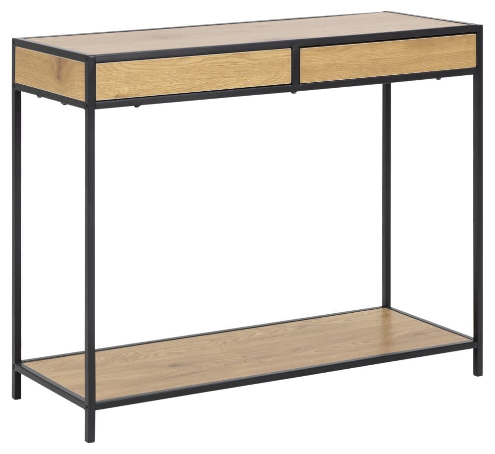 Sea avlastningsbord 2 lådor och 1 hylla, vildek-look.