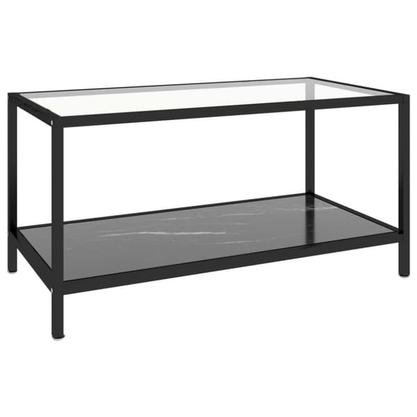 vidaXL stueborde 2 stk. hærdet glas sort
