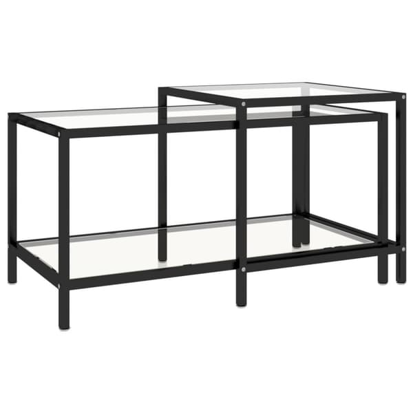 vidaXL stueborde 2 stk. hærdet glas transparent
