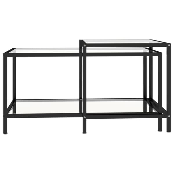 vidaXL stueborde 2 stk. hærdet glas transparent