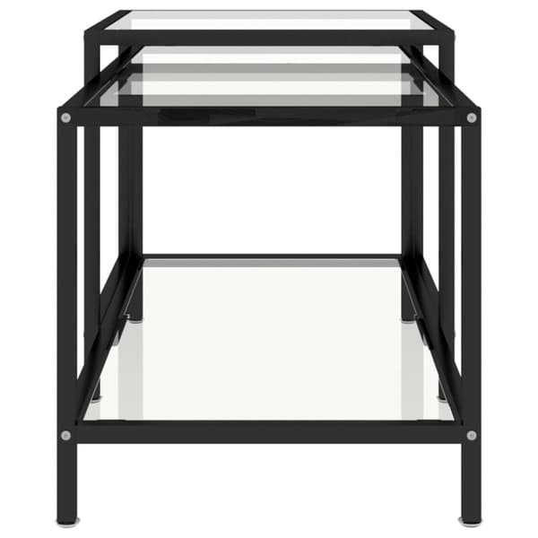 vidaXL stueborde 2 stk. hærdet glas transparent