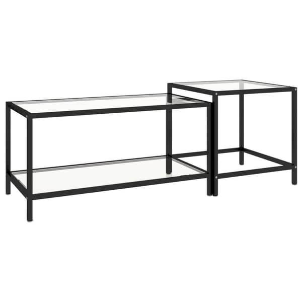 vidaXL stueborde 2 stk. hærdet glas transparent
