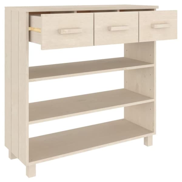 vidaXL Konsollbord HAMAR honningbrun 90x35x90 cm heltre furu