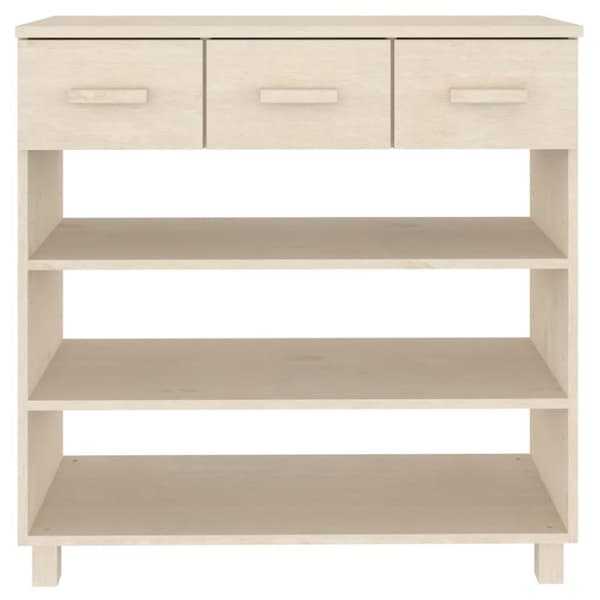 vidaXL Konsolipöytä HAMAR hunajanruskea 90x35x90 cm täysi mänty