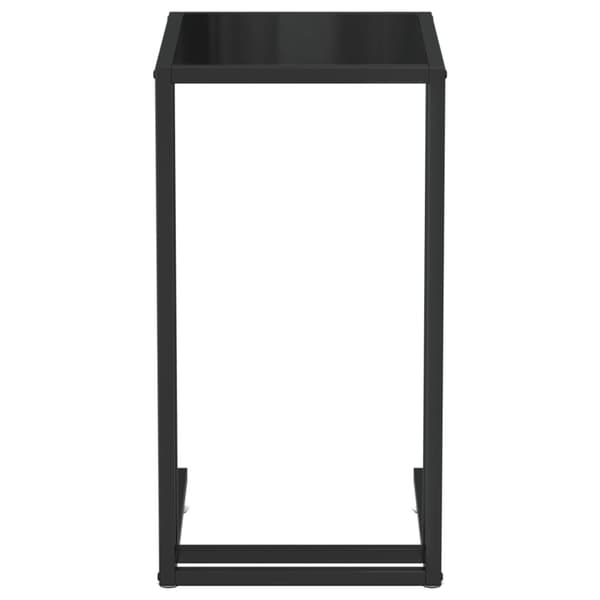 vidaXL Sidobord till datorbord svart 50x35x65 cm härdat glas