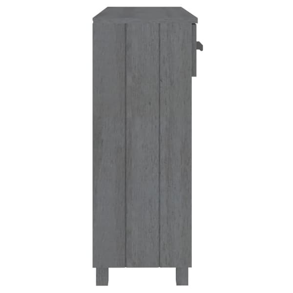 vidaXL konsolbord HAMAR 90x35x90 cm massivt fyrretræ mørkegrå