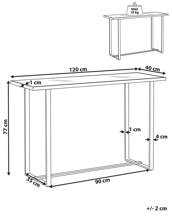 Konsolbord Hvid Sølv Hærdet Glas Stål 120 x 40 cm Marmoreffekt Glam Moderne Stue Soveværelse Entre