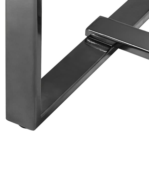Konsolbord Hvid Sølv Hærdet Glas Stål 120 x 40 cm Marmoreffekt Glam Moderne Stue Soveværelse Entre