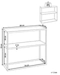 Miniatyrbillede 3 af 7: Konsolbord Hvid med Guld Hærdet Glas Rustfrit Stål 80 x 30 cm Hylde Rektangulær Glam Marmor Effekt Moderne Stue Soveværelse Entre