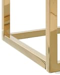 Miniatyrbillede 6 af 7: Konsolbord Hvid med Guld Hærdet Glas Rustfrit Stål 80 x 30 cm Hylde Rektangulær Glam Marmor Effekt Moderne Stue Soveværelse Entre