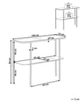 Miniatyrbillede 3 af 8: Konsolbord Hvid Sølv Hærdet Glas Stål 100 x 33 cm Marmoreffekt Moderne Stue Soveværelse Gang