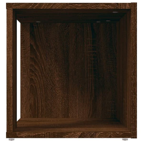 vidaXL Sidebord brun eik 33x33x34,5 cm konstruert tre