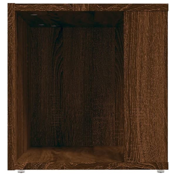 vidaXL Sidebord brun eik 33x33x34,5 cm konstruert tre