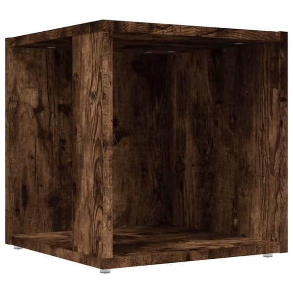 vidaXL Sidebord røkt eik 33x33x34,5 cm konstruert tre