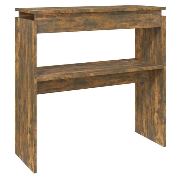 vidaXL Konsolipöytä savutammi 80x30x80 cm tekninen puu