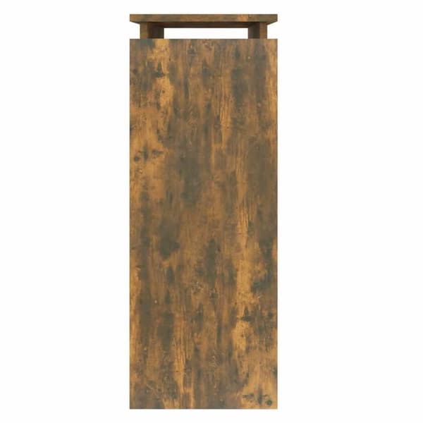 vidaXL Avlastningsbord rökfärgad ek 80x30x80 cm konstruerat trä