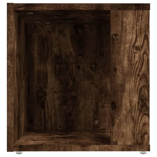 vidaXL sidebord 33x33x34,5 cm konstrueret træ røget egetræsfarve