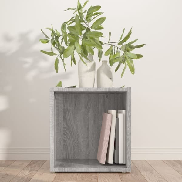 vidaXL sidebord 33x33x34,5 cm grå sonoma-eg