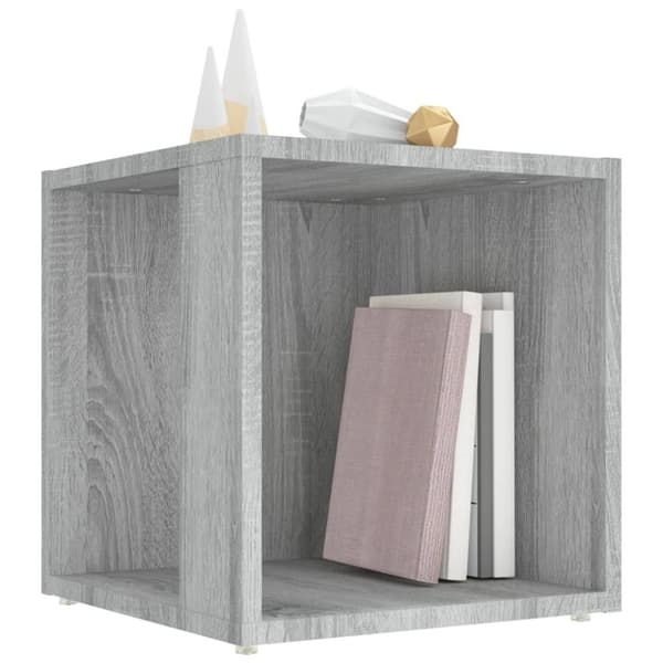 vidaXL sidebord 33x33x34,5 cm grå sonoma-eg