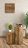 Miniatyrbild 3 av 5: Blomsterpall 27×27 avföring trä växt stativ -sidobord fyrkant mango trä