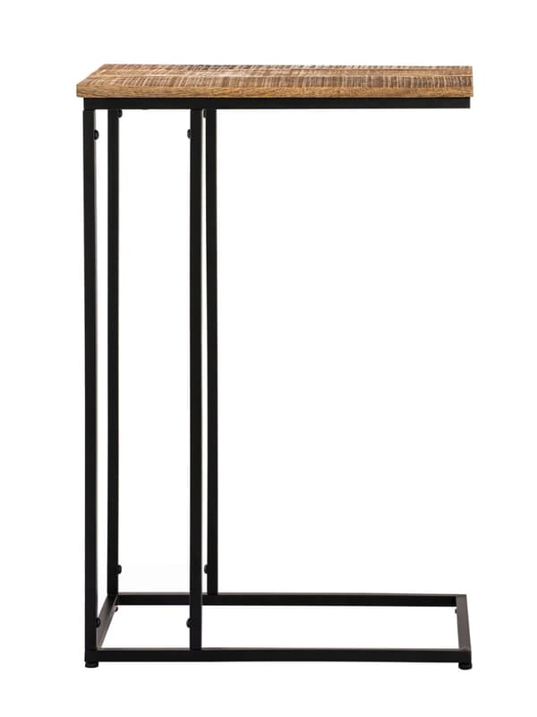 Sidobord trä 25x60x40cm hållbart sofatisk bärbar metallram