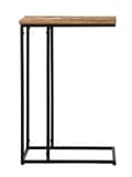Miniatyrbild 5 av 5: Sidobord trä 25x60x40cm hållbart sofatisk bärbar metallram